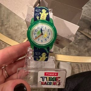 TIMEX TIME MACHINES® 29mm Green Gecko Elastic Fabric Kids Watch